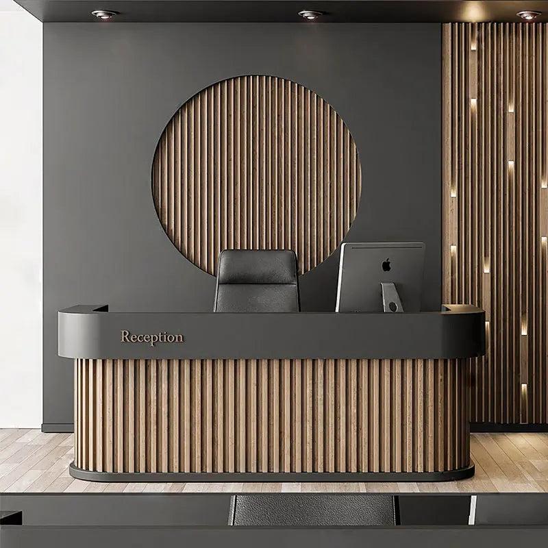 lixra Appealing Design Wooden Reception Desk