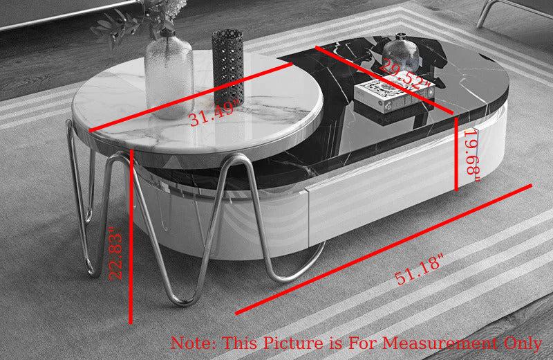 Lixra Appealing Gold Base Coffee Table