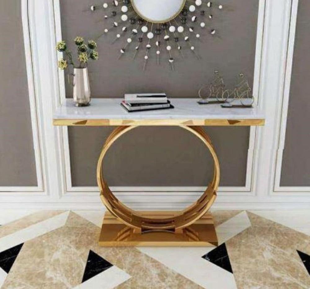 Lixra Aristocratic Style Marble Accent Table