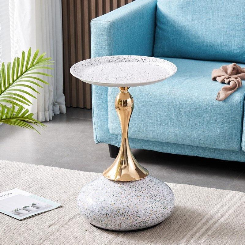 Lixra Artistic Design Golden Finish Side Tables