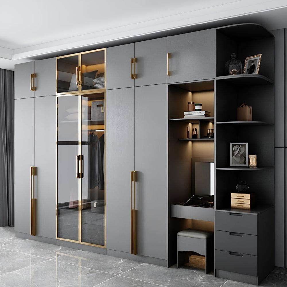 Lixra Astounding Design Gleamy Finish LED Wardrobe