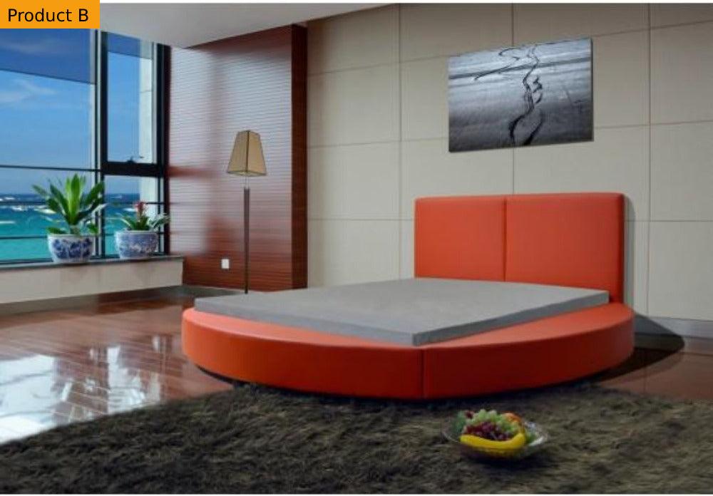 Lixra Astounding Leather Modern Round Bed