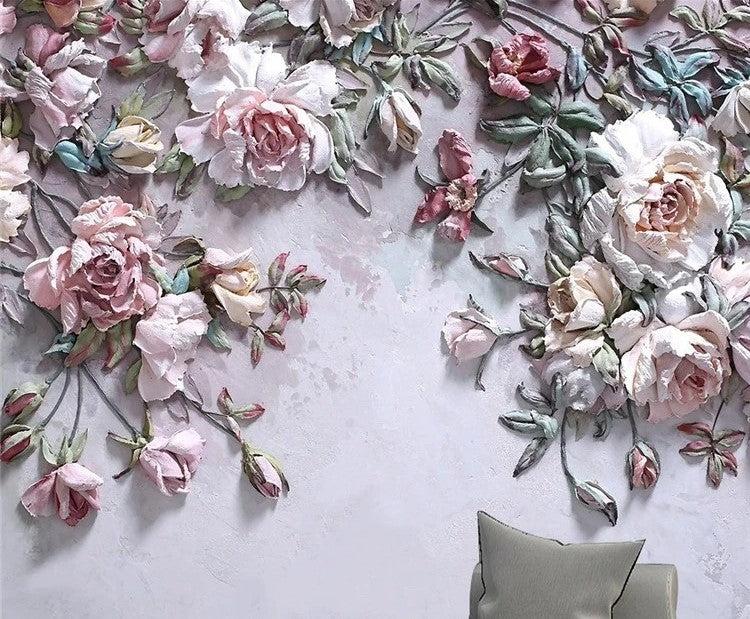 Lixra Beautiful Flower 3D-Pattern Wallpaper