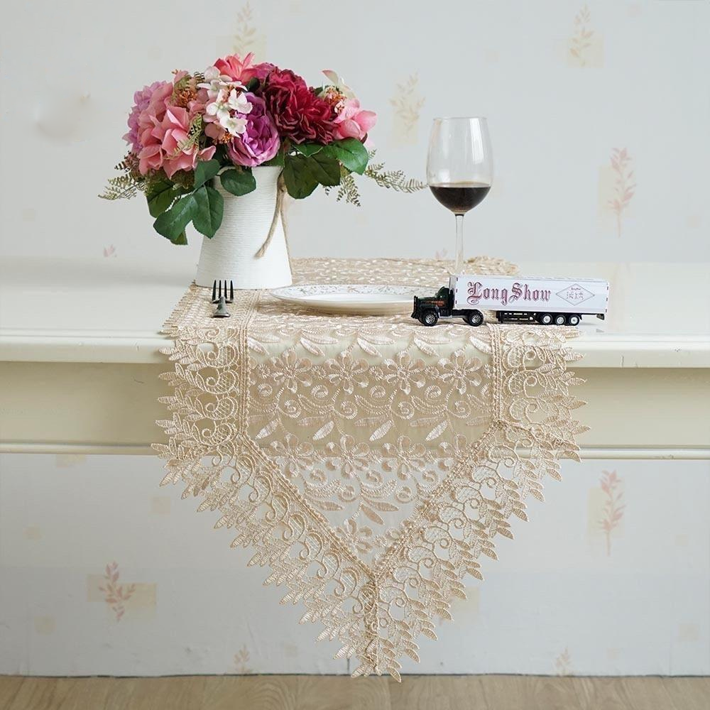Lixra Beige Embroidered Table Runner