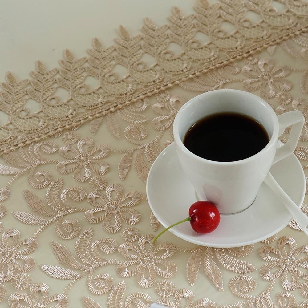 Lixra Beige Embroidered Table Runner