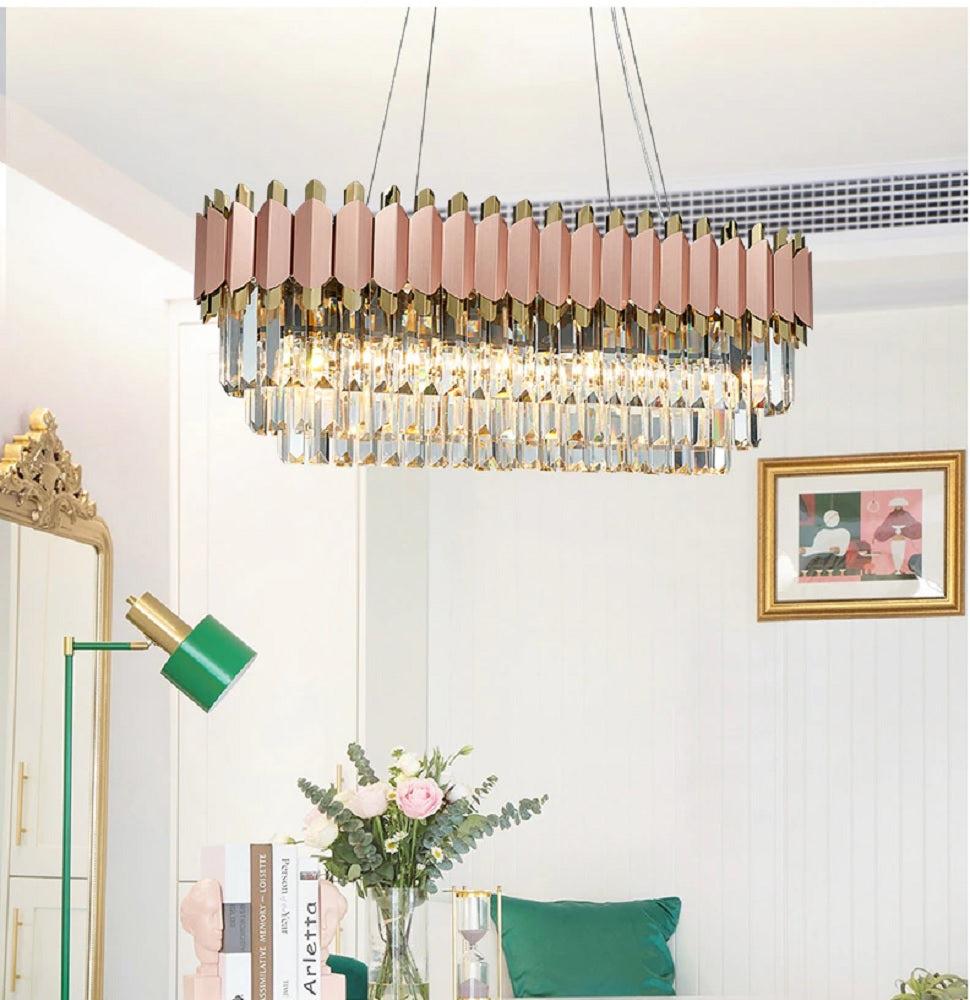 Lixra Bright Rectangular Chandelier Light
