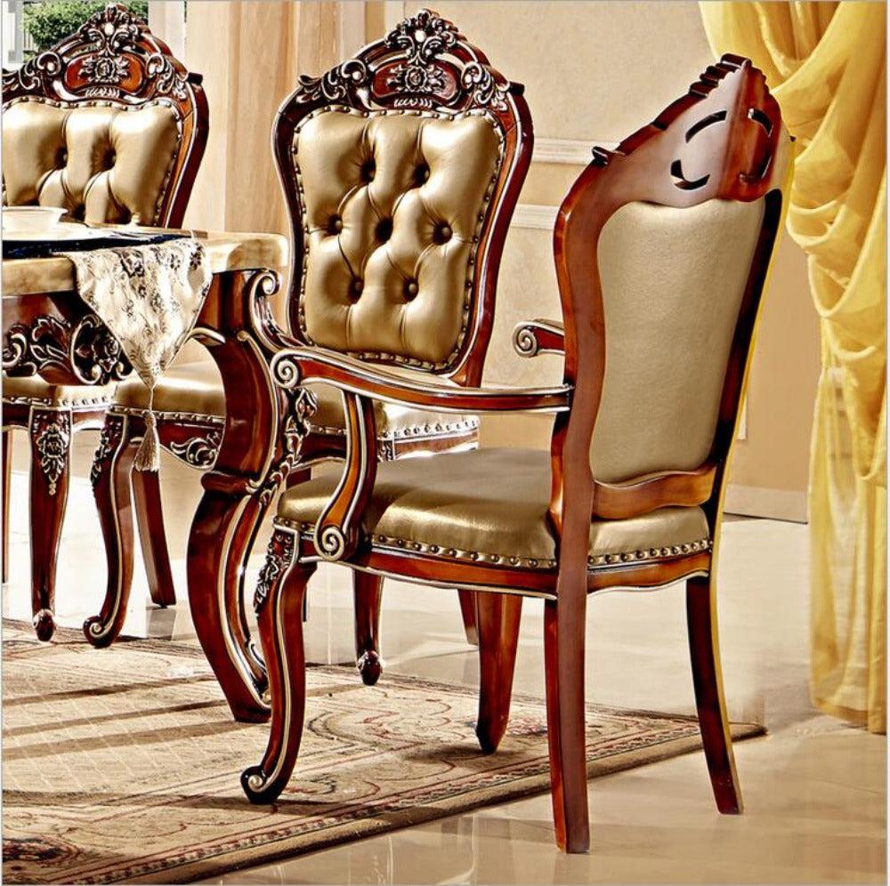 Lixra Brusten European Wooden Dining Table Set