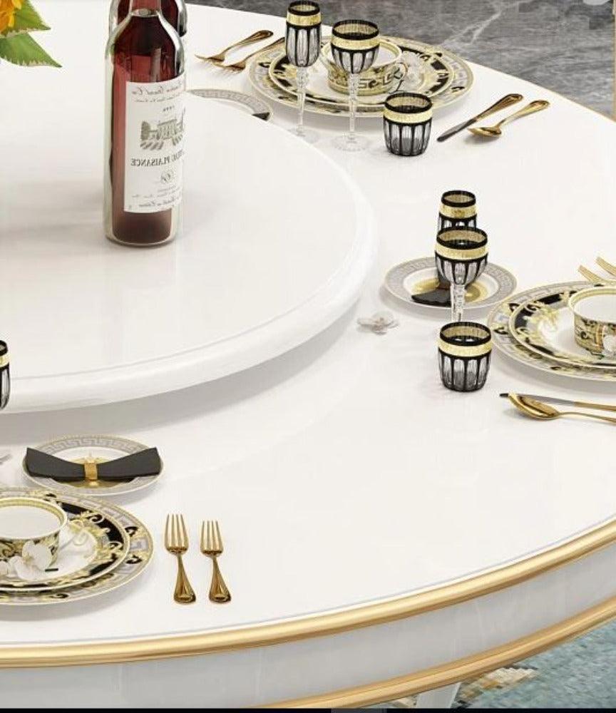 Lixra Brusten Round European Marble Dining Table