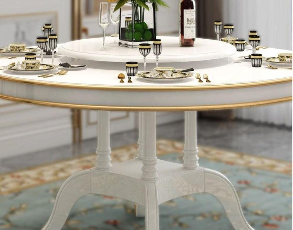 Lixra Brusten Round European Marble Dining Table