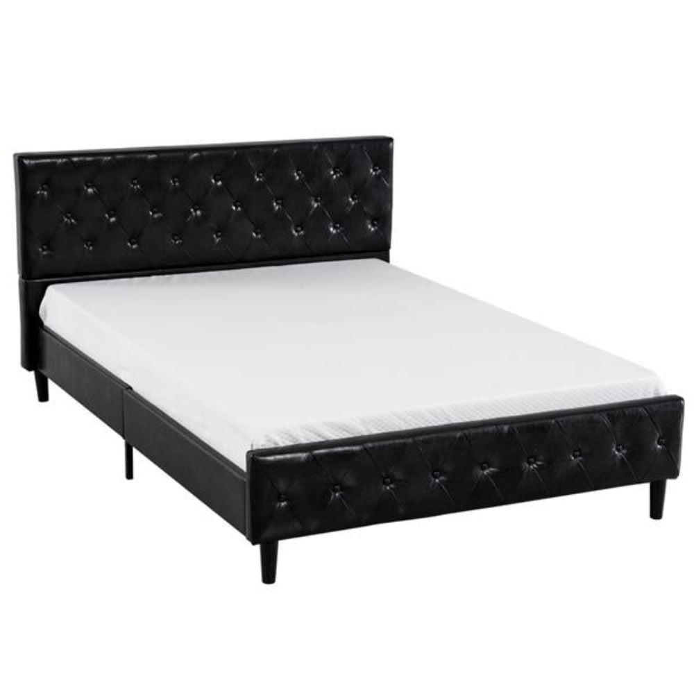 Lixra Button Tufted Modern Stunning Leather Bed
