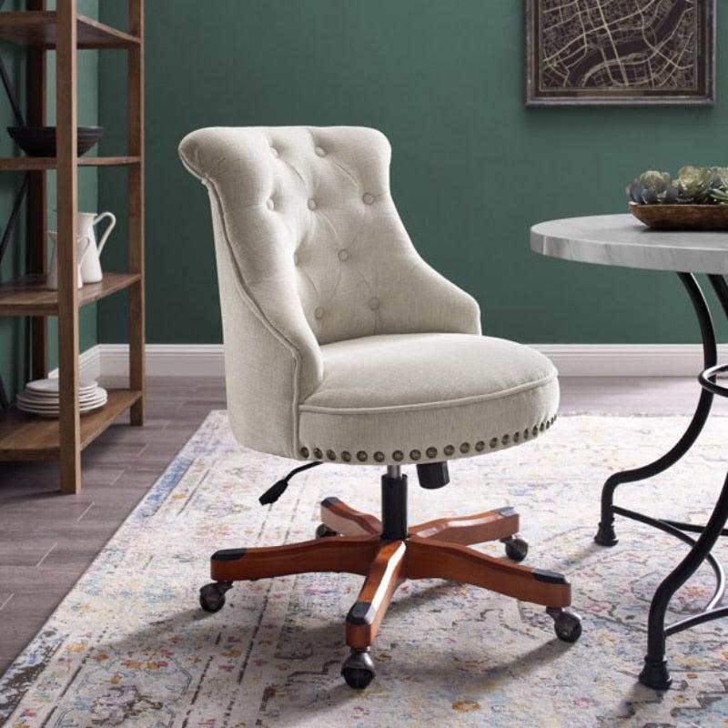 Lixra Button Tufted Swivel Accent Chair