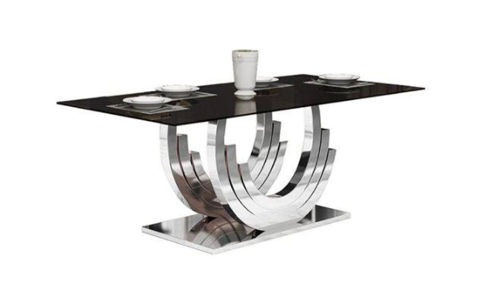 Lixra C-Form Steel Base Dining Table
