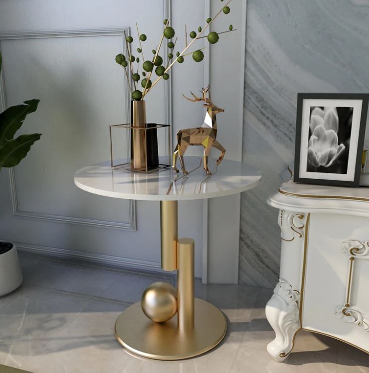 Lixra Captivating Metal Base Side Table