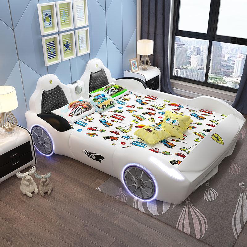 Lixra Car Design Multi-Function Leather Kid's Bed