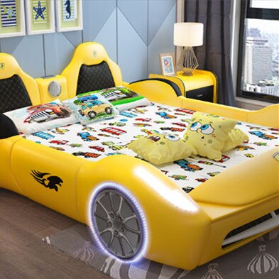 Lixra Car Design Multi-Function Leather Kid's Bed