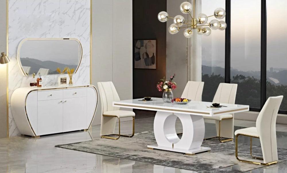 Lixra Charismatic Solid Wood Dining Table Set