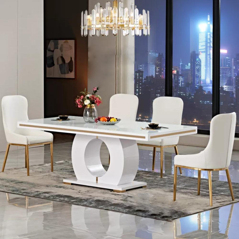 lixra Charismatic Solid Wood Dining Table Set