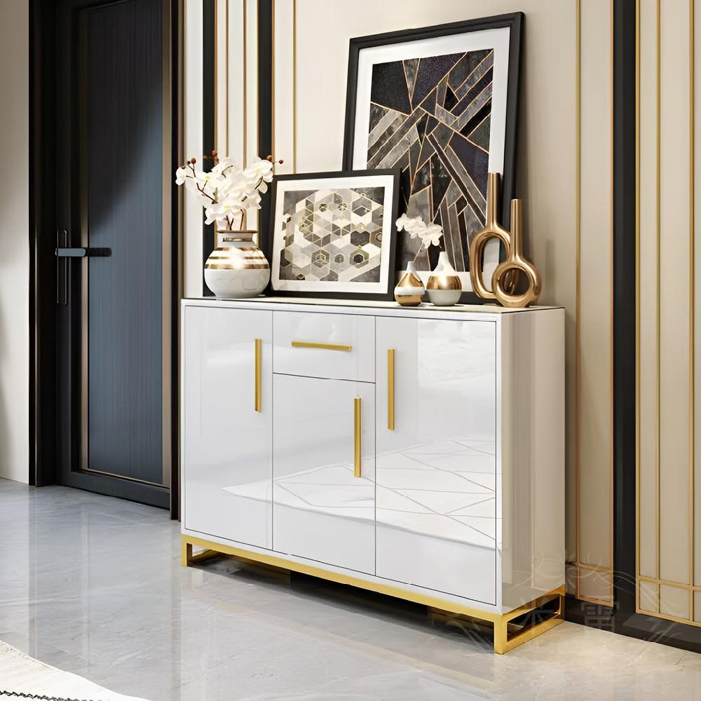 Lixra Classic Design Wooden Finish Buffet Table