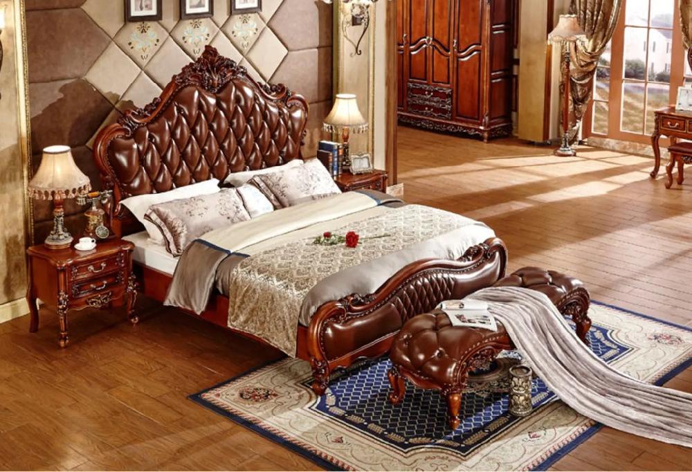 Lixra Classic European Design Leather Bed