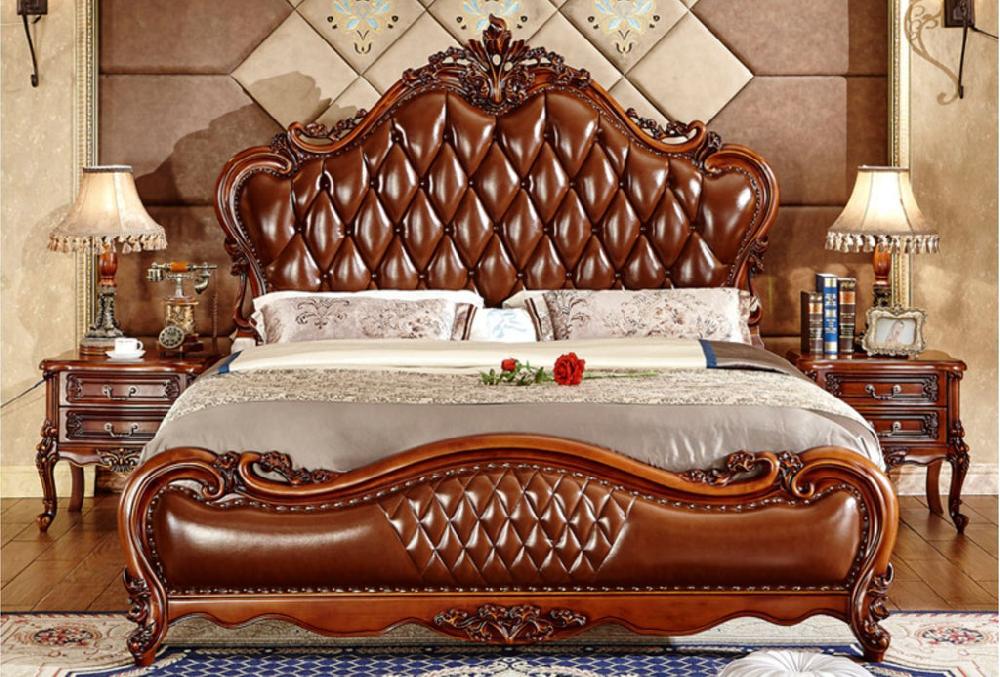 Lixra Classic European Design Leather Bed