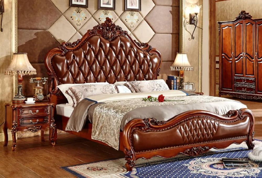 Lixra Classic European Design Leather Bed