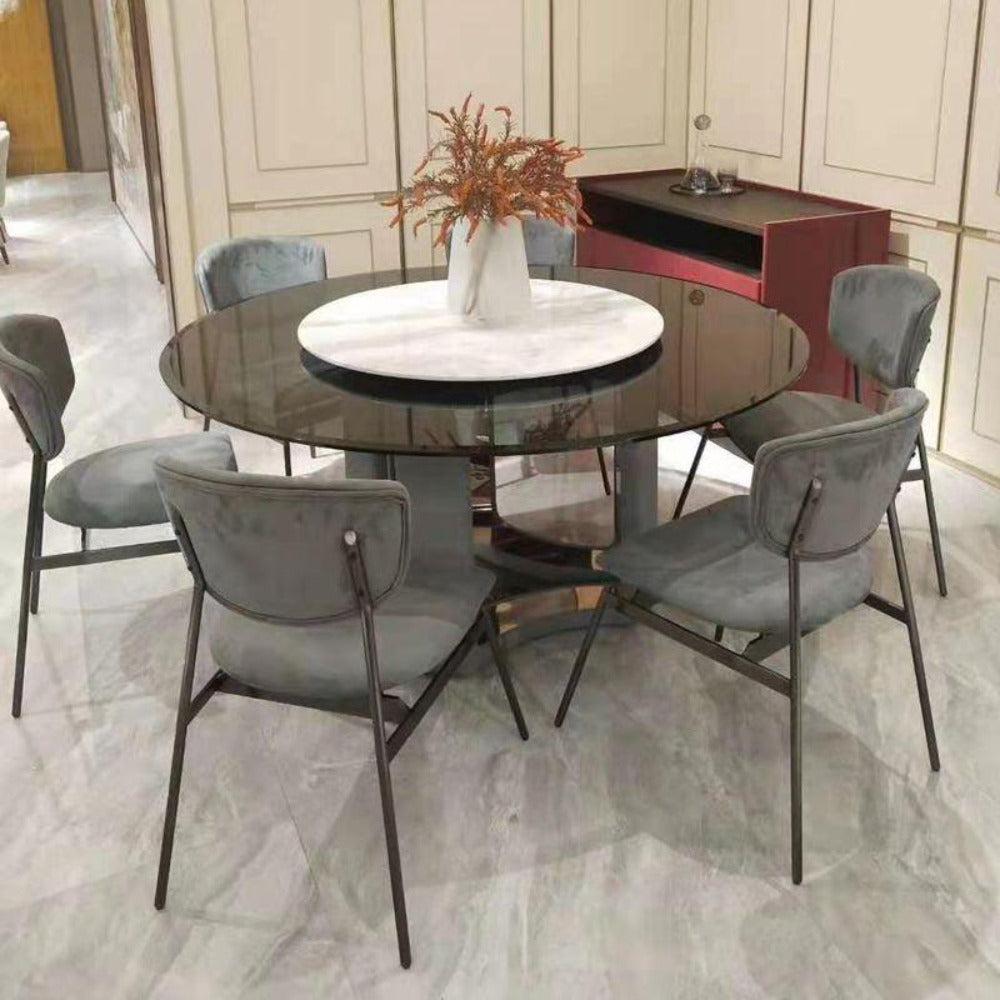 Lixra Classic Round Marble Dining Table Set