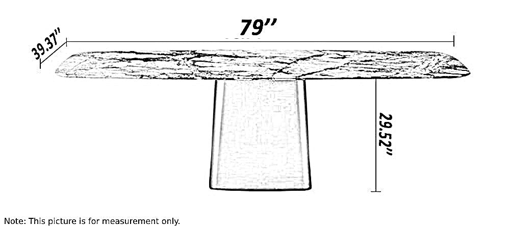 Lixra Classical Rectangular Marble Dining Table