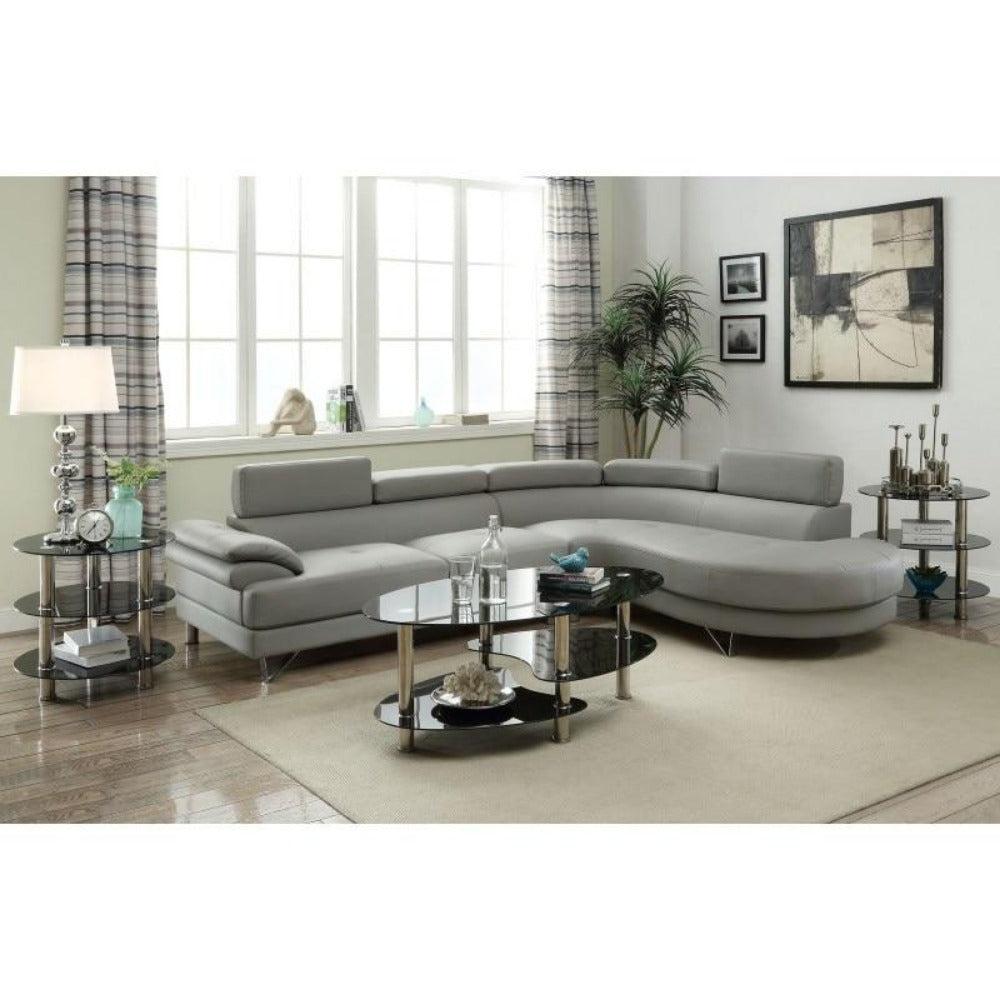 Lixra Classy Leather L-Shaped Sectional Sofa
