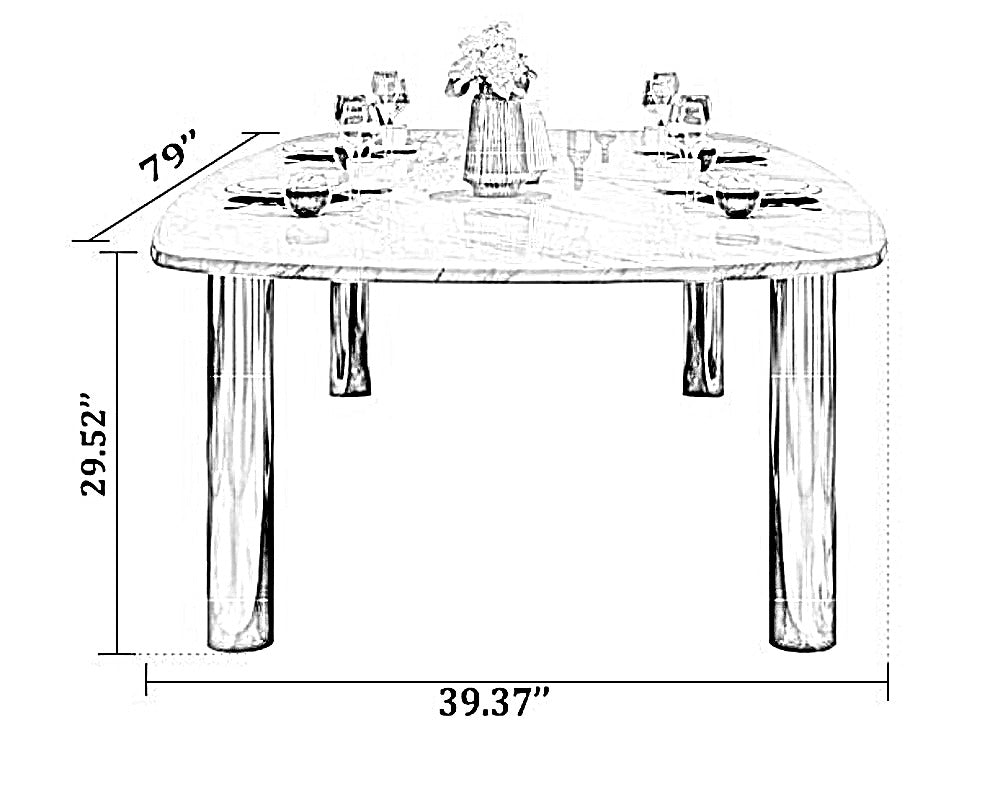 Lixra Comfort Modern Marble Dining Table