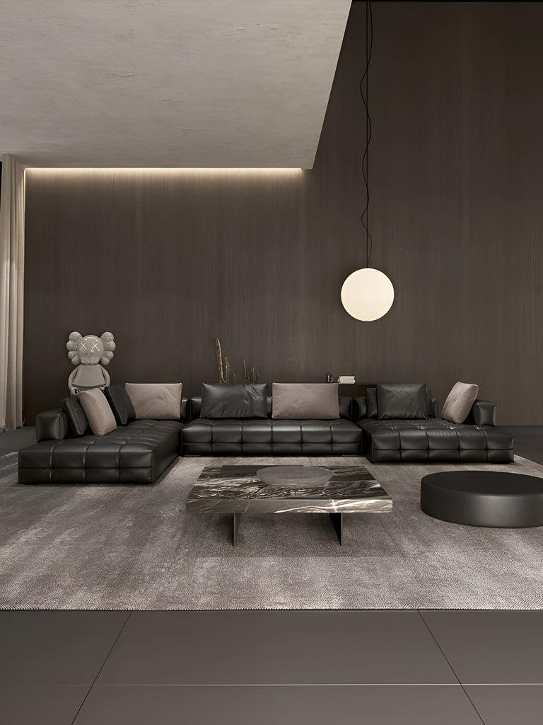 lixra Comfortable Leather Sectional Sofa Set
