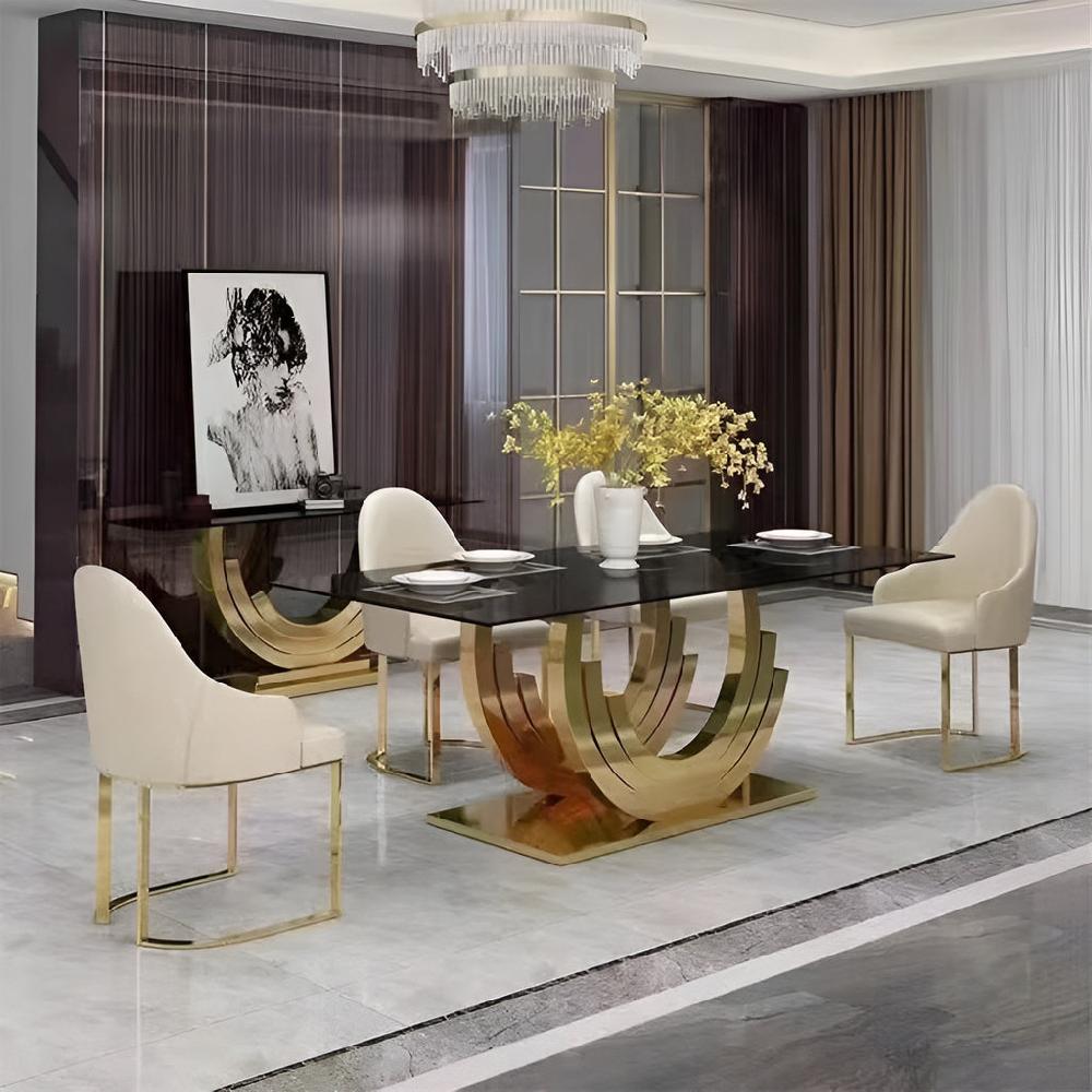 Lixra Commendable Design Marble Dining Table Set