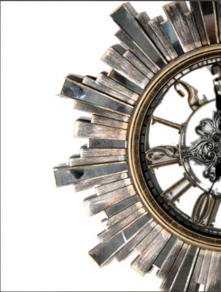 Lixra Concrete Look Metallic Finish Wall Clock