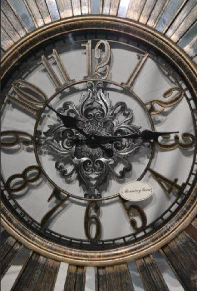 Lixra Concrete Look Metallic Finish Wall Clock