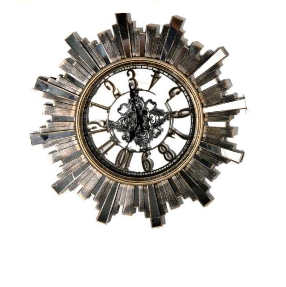 lixra Concrete Look Metallic Finish Wall Clock