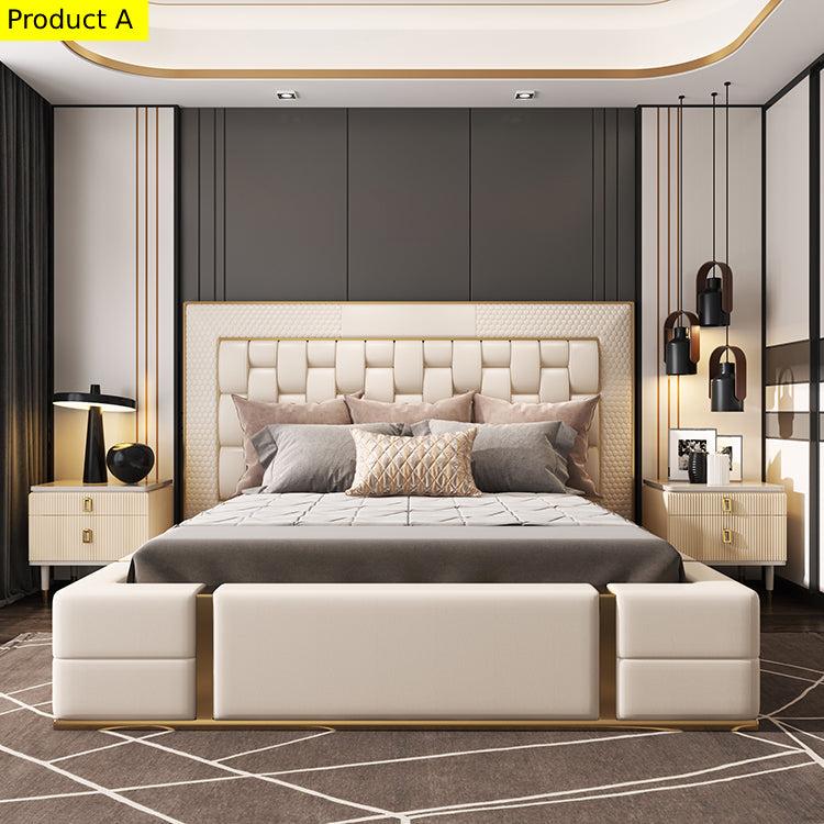 Lixra Contemporary Classic Luxurious Leather Bed
