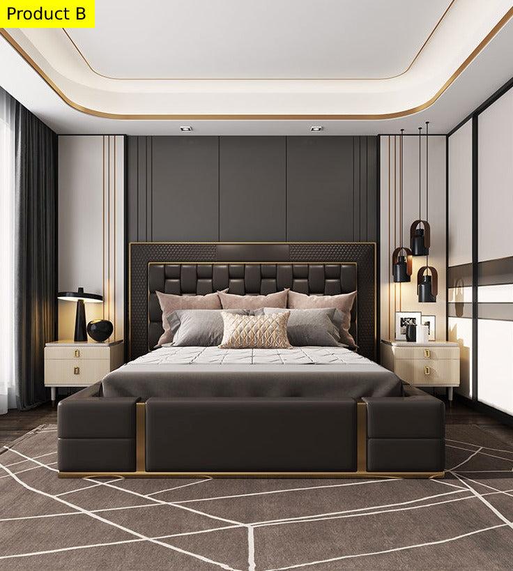 Lixra Contemporary Classic Luxurious Leather Bed