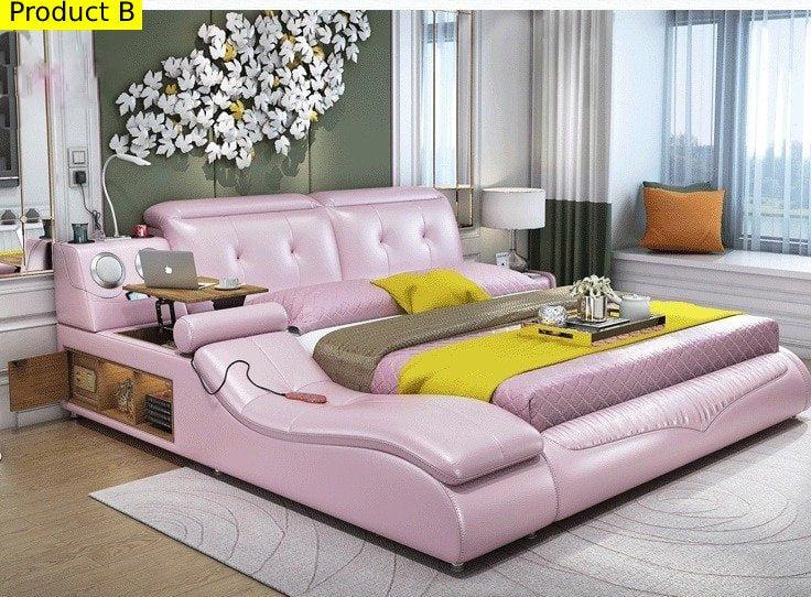 Lixra Contemporary Creative Design Leather Bed