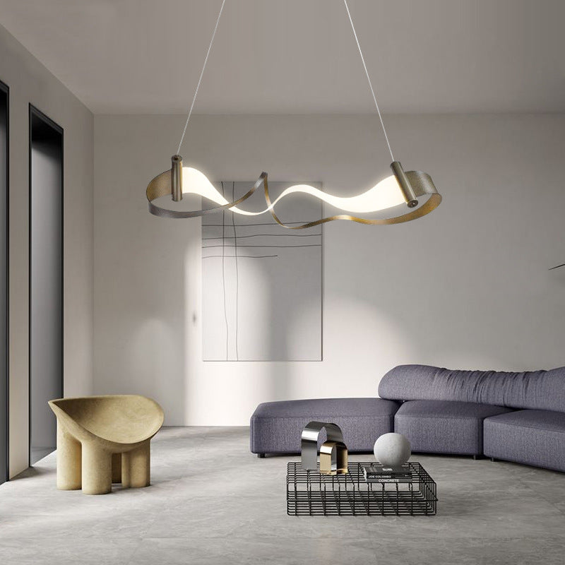 Lixra Contemporary Curvy Design Acrylic Chandelier