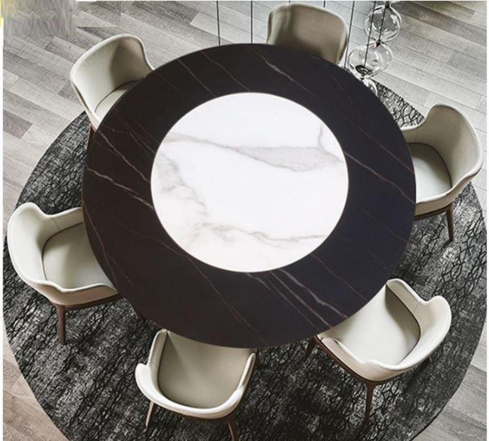 Lixra Contemporary Design Marble Dining Table Set