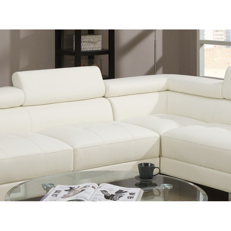 Lixra Contemporary Faux Leather Sectional Sofa