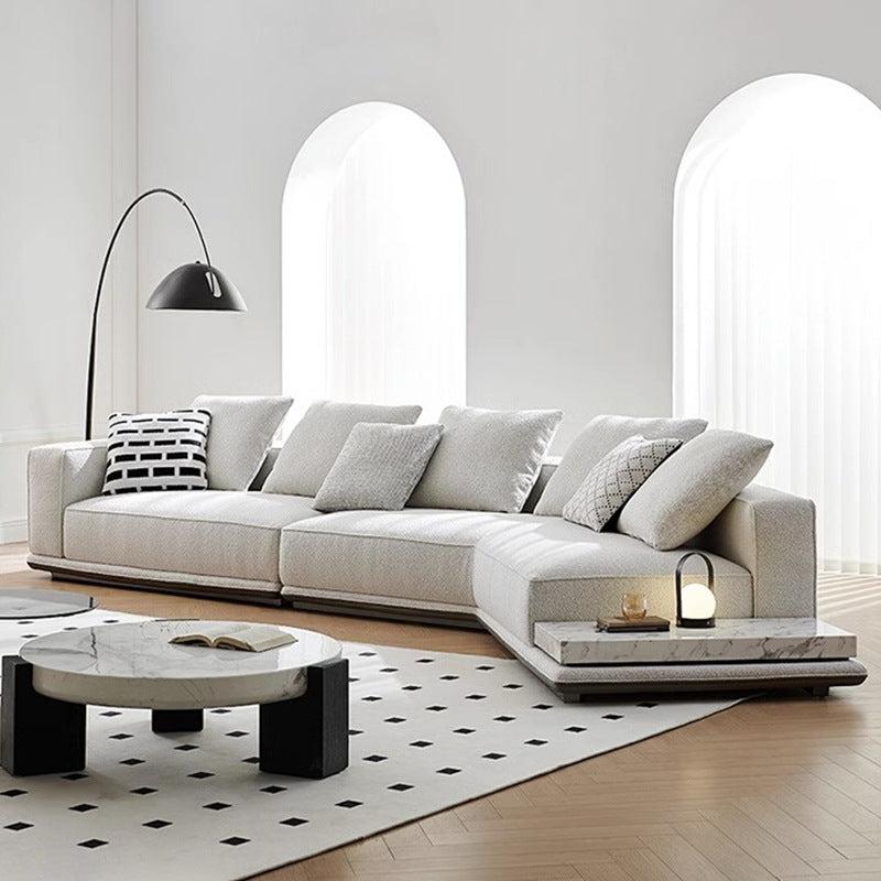 Lixra Contemporary Futuristic Curved Fabric Sofa