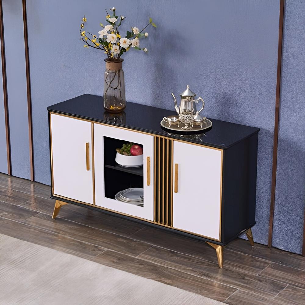 Lixra Contemporary Glossy Wooden Buffet Cabinet