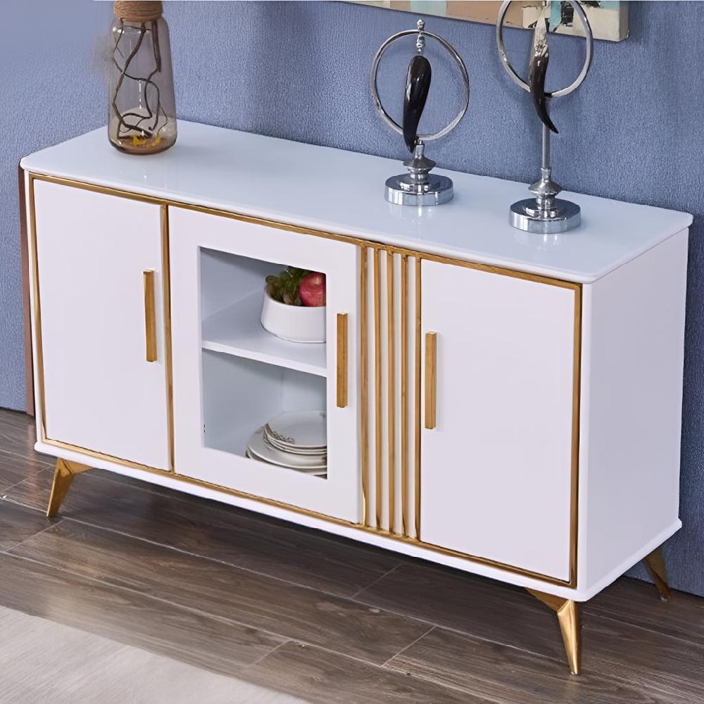 Lixra Contemporary Glossy Wooden Buffet Cabinet