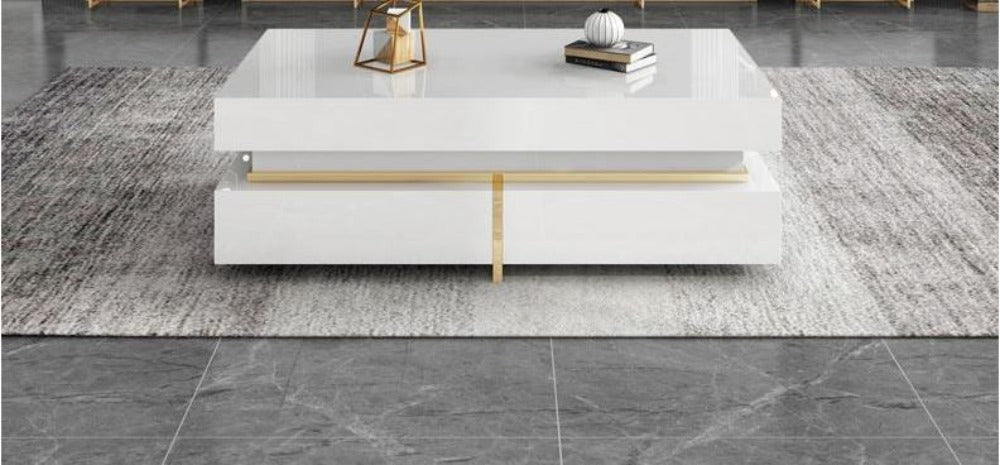 Lixra Contemporary Glossy Wooden Coffee Table