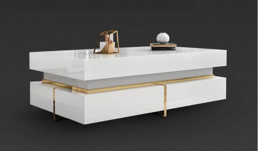 Lixra Contemporary Glossy Wooden Coffee Table