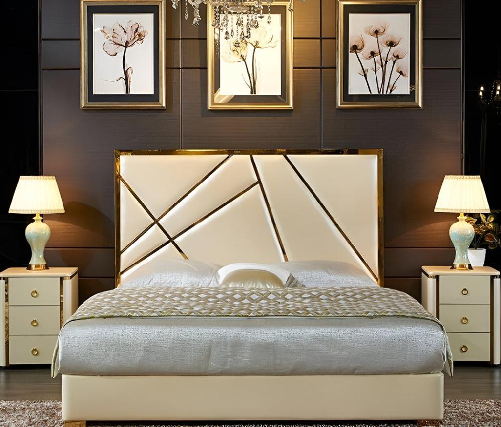 Lixra Contemporary Modernistic Comfort Leather Bed