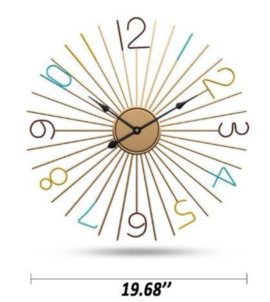 lixra Contemporary Round Shaped Metal Wall-Clock