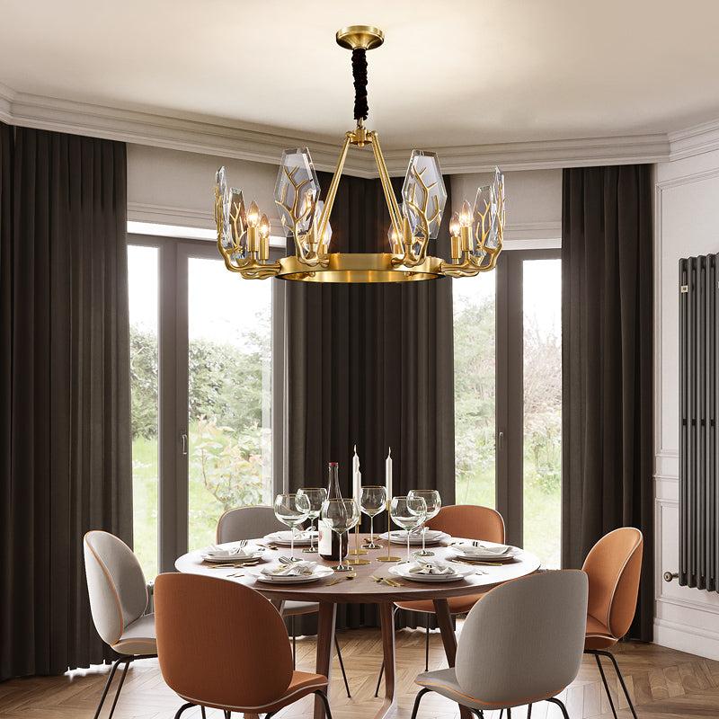 Lixra Copper Round Nifty Modern Chandelier