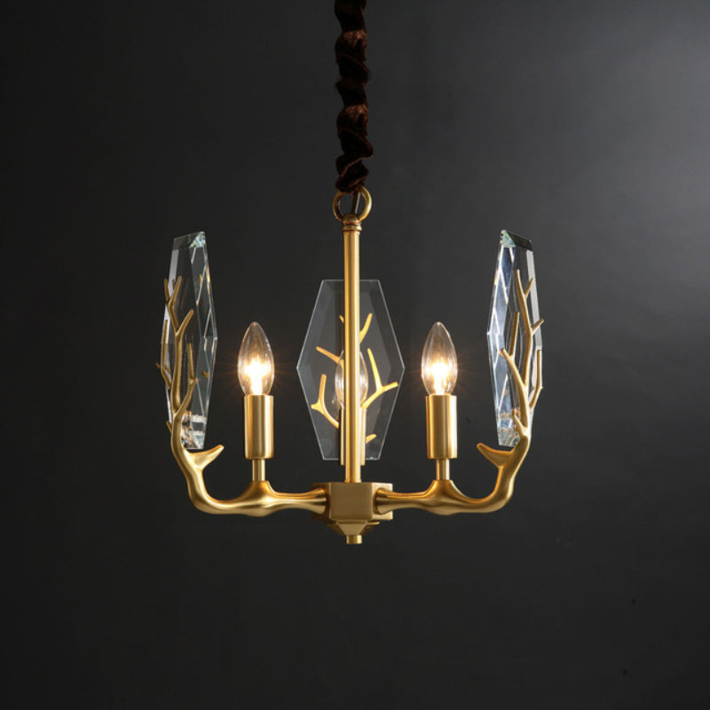 lixra Copper Round Nifty Modern Chandelier