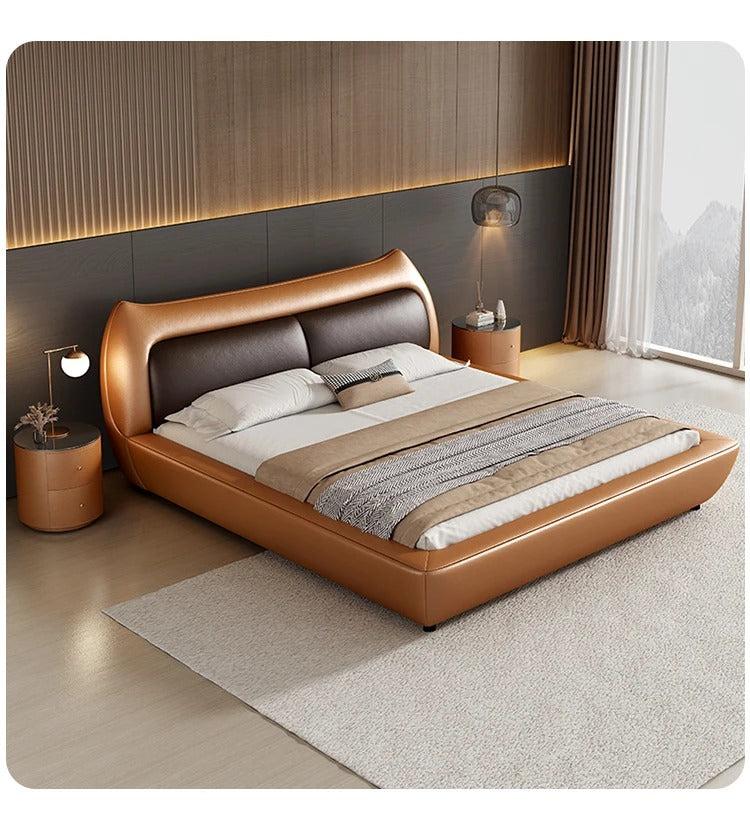 Lixra Cozy Modern Leather Upholstery Bed
